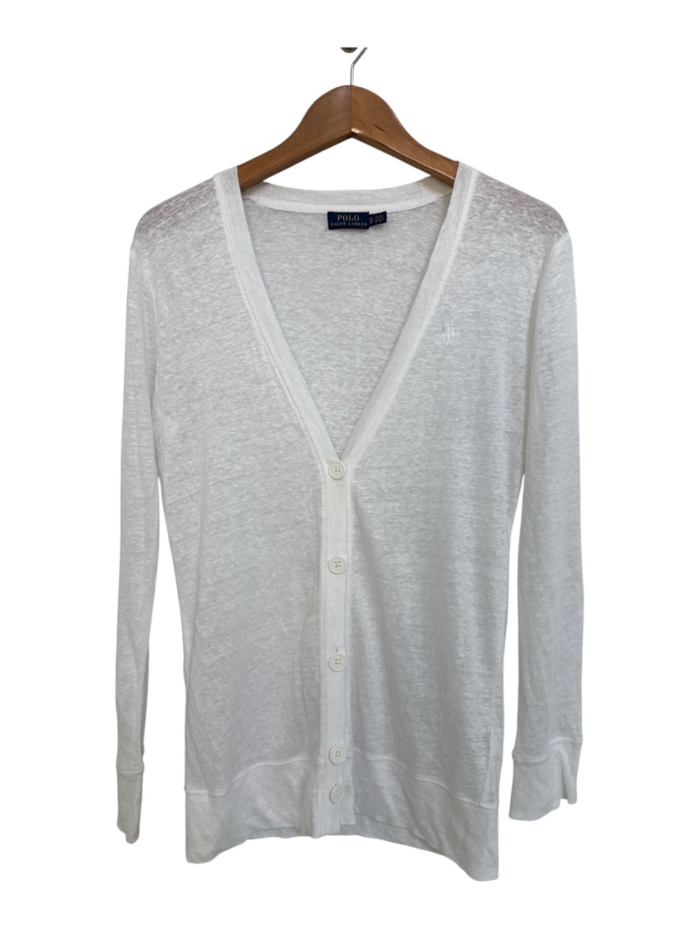Polo Ralph Lauren Linen Cardigan Sweater
Woman's White Lightweight